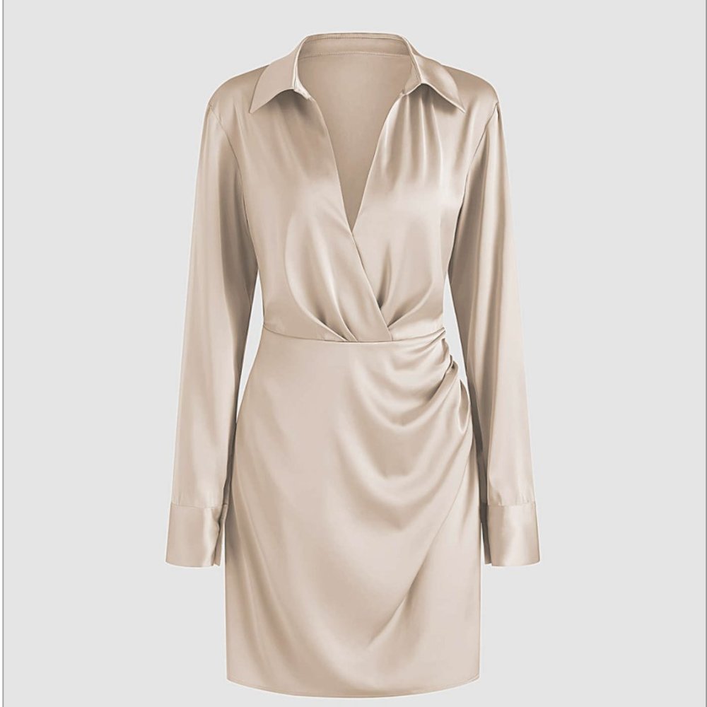 Dirty Martini Long Sleeve Mini Dress - Ivory NWT (S)
